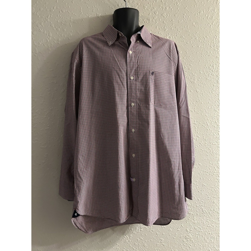 Stafford Prep Mens XXL Multicolor Gingham Button Front Pocket Shirt 214